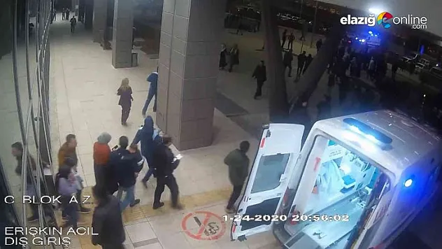 Personeller deprem anında birbirlerine sarıldı