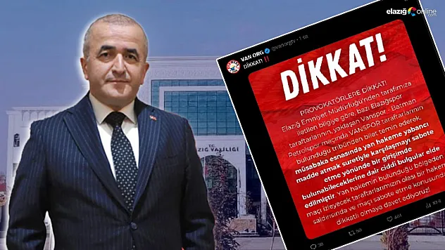 Vali Hatipoğlu: 'Elazığ Üzerine Algı Yaratmaya Çalışanlara Geçit Yok!'