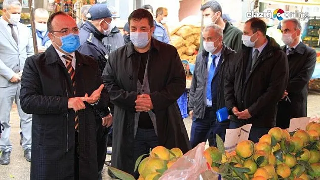 Vali Yırık pazara gitti, gülümseten diyaloglar yaşandı