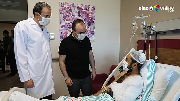 Vali Yırık, yaralı işçileri ziyaret etti