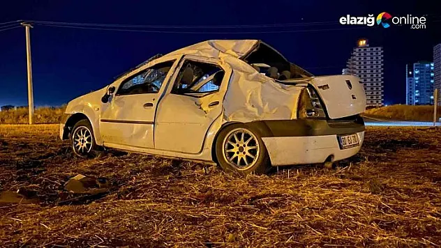 Virajı alamayan otomobil takla attı: 4 yaralı