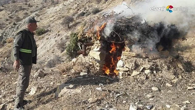 Yaban keçisi avında kullanılan gümeler imha edildi