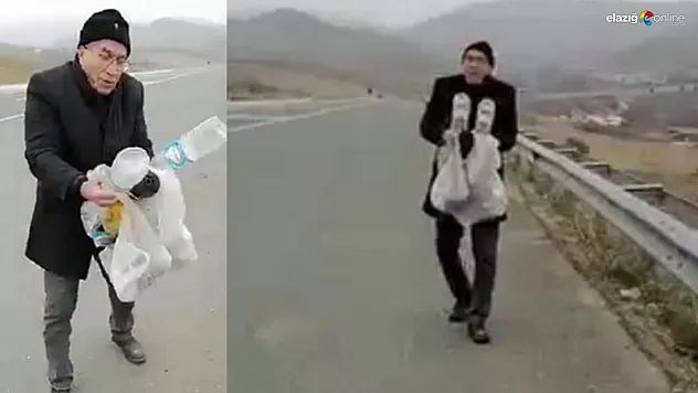 Yol kenarına atılan çöpleri görünce dayanamadı