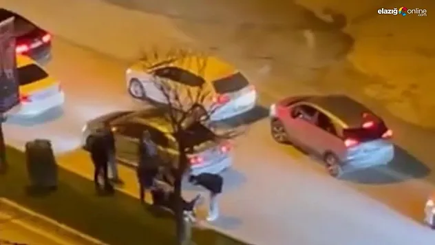 Elazığ'da Yol Verme Tartışması Kavgaya Dönüştü! O Anlar Kamera ile Kaydedildi!