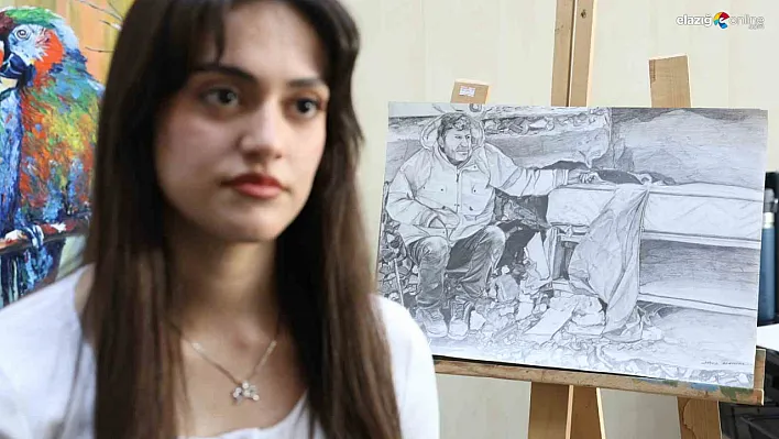 Elazığ'dan Yüreklere Dokunan Sanat: Zehra Karaman'ın Deprem Temalı Eserleri Duygulandırdı!