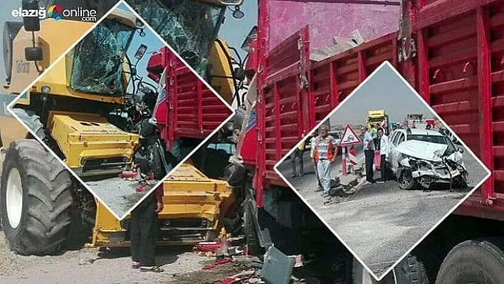 Elazığ'da zincirleme trafik kazası: 3 yaralı