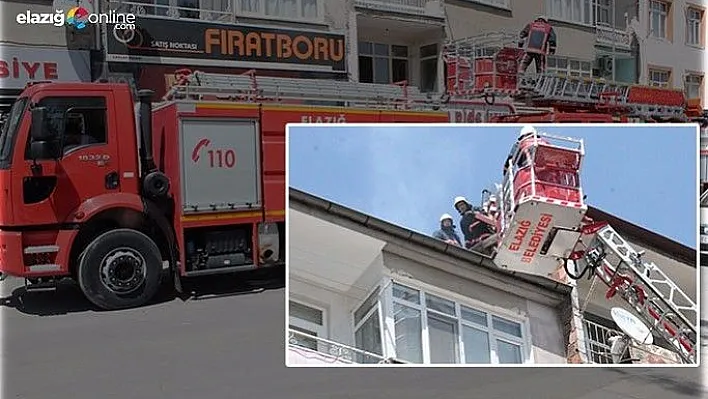 Elazığ'da baca yangını