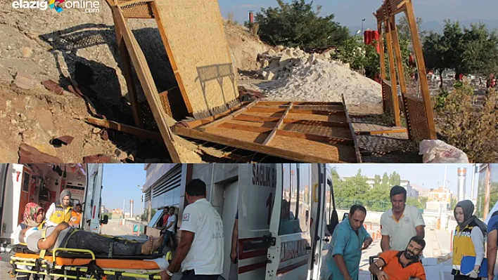 Elazığ'da kamelya çöktü, 2 işçi yaralı!