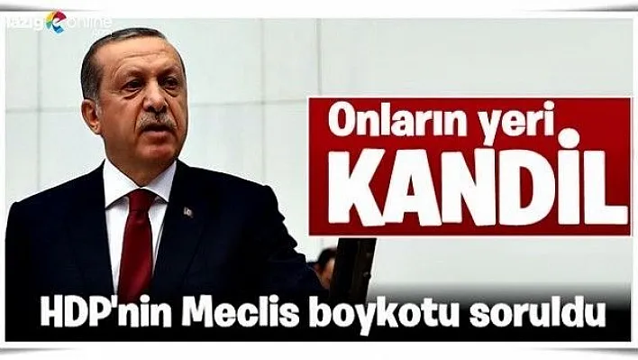 Cumhurbaşkanı Erdoğan: Onların yeri Kandil !