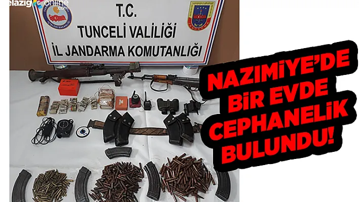 Tunceli Nazımiye'de Evden Cephanelik Çıktı!