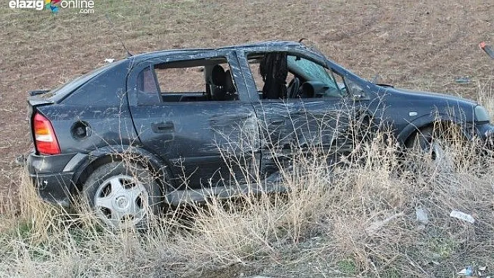 Elazığ'da otomobil şarampole uçtu, 2'si çocuk 4 yaralı!