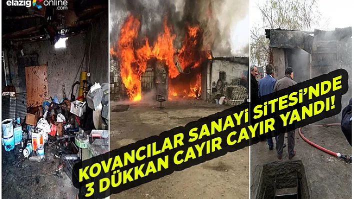 Kovancılar'da Sanayi Sitesi'nde Yangın!