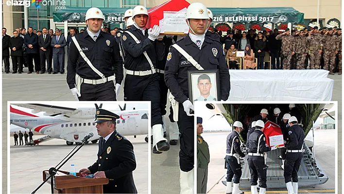 Elazığ'da Trafik Kazasında Şehit Düşen Polis Memuru Memleketine Uğurlandı!
