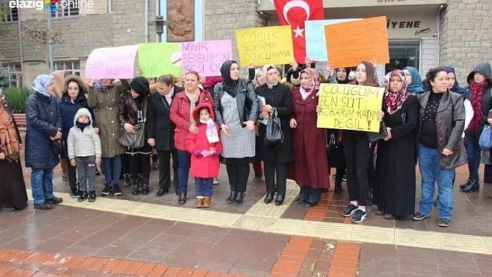 Elazığlı kadınlardan çocuk istismarı olaylarına tepki!