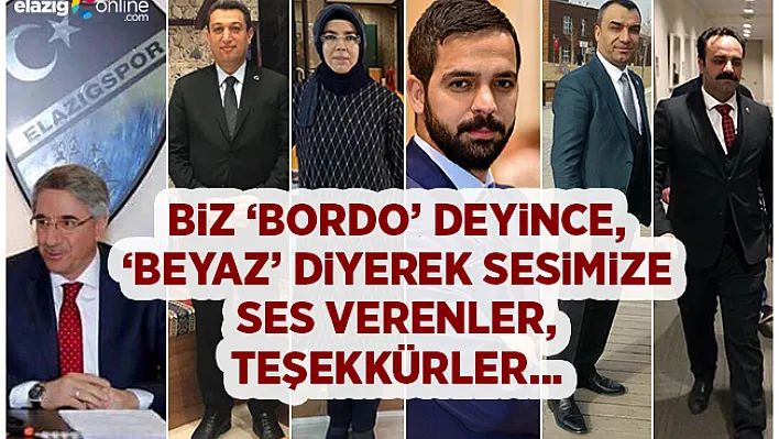 Elazığspor Sevdalısı Başkanlar, Teşekkürler..