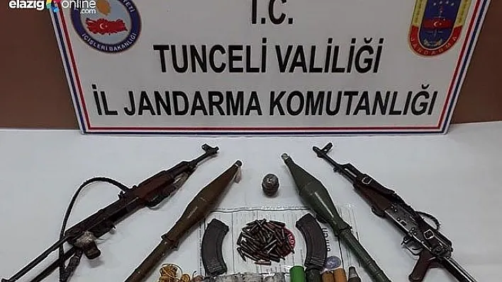 Tunceli'de çok sayıda mühimmat ve patlayıcı malzemesi ele geçirildi