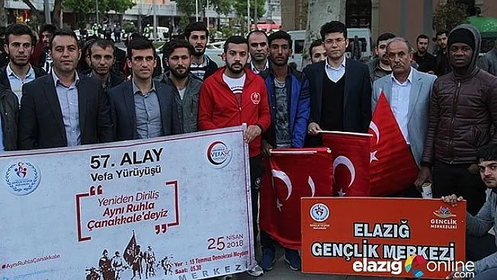 57. Alay Çanakkale Şehitlerini anma yürüyüşü düzenlendi