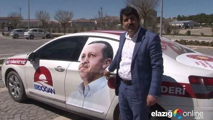 Cumhurbaşkanı Erdoğan için 200 bin kilometre katetti, Elazığ'a geldi!