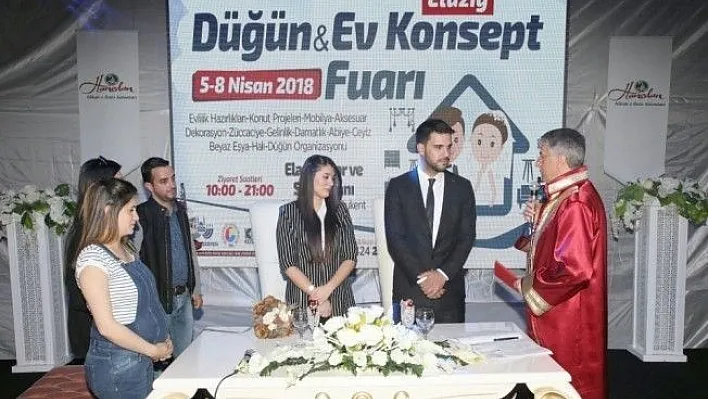 Nikahlarını Düğün ve Ev Konsept Fuarın'da kıydılar
