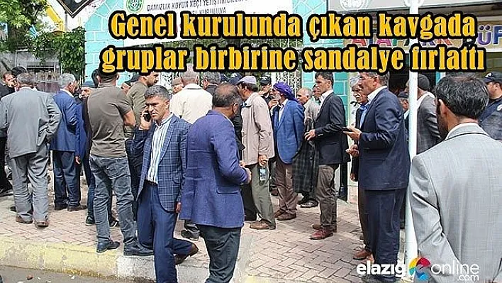 Seçimde kavga çıktı, sandalyeler havada uçuştu
