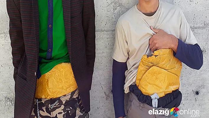 Afganlı 2 şüpheli beline sardığı esrarla yakalandı