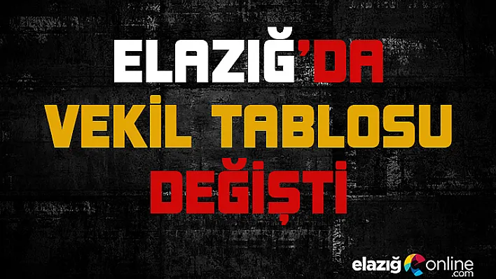 Elazığ'ın milletvekili tablosu değişti