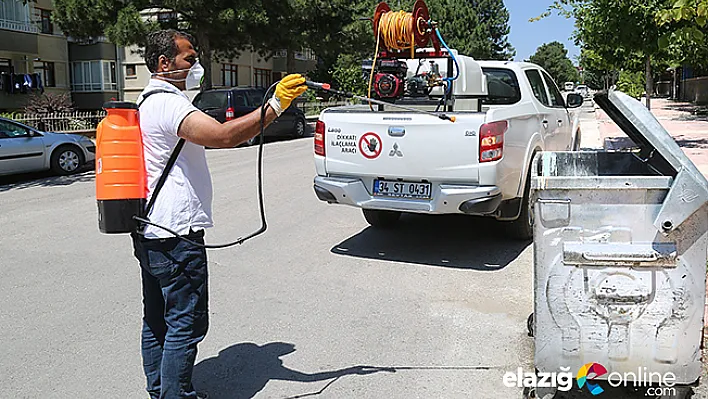 Elazığ'da ilaçlama çalışmaları sürüyor