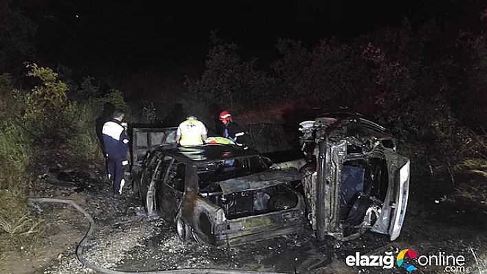 Tunceli'de kaza sonrası iki araç yandı, 4 kişi yaralandı