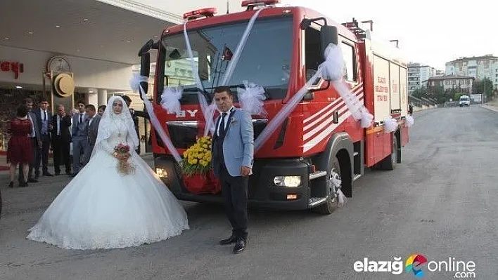 İtfaiyecinin Gelin Arabası, İtfaiye Aracı Olur!