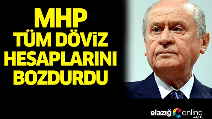 MHP tüm döviz hesaplarını bozdurdu