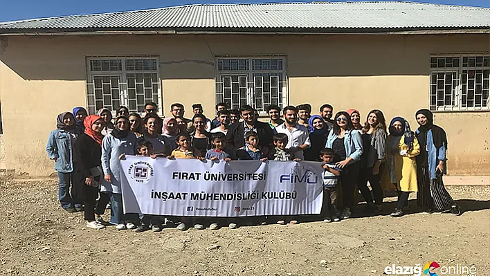 İlkokulun bakım ve onarımını üniversite öğrencileri yaptı