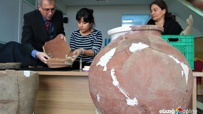 Harput'tan çıkan tarihi eserler 'Puzzle' gibi birleştiriliyor