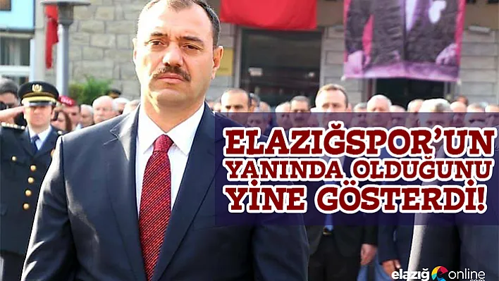 Vali Kaldırım'dan Elazığspor'a desteğe devam!