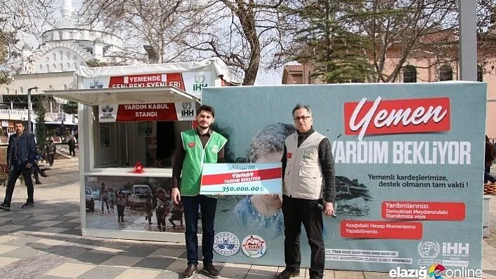 Elazığ'dan Yemen'e 350 bin TL yardım