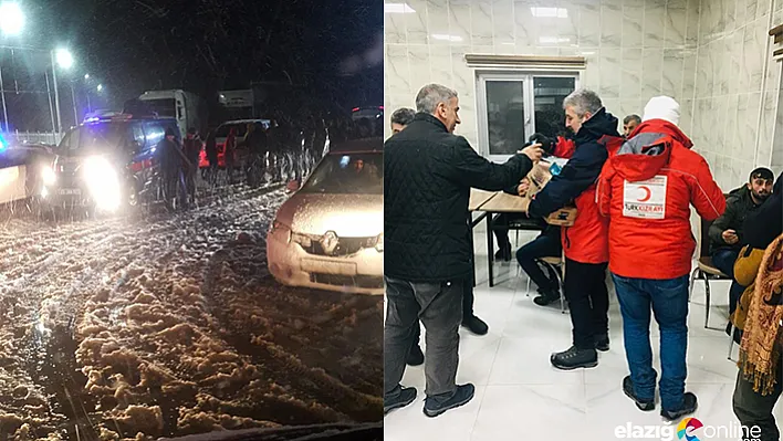 Kar ve tipide mahsur kalan 103 yolcu kurtarıldı