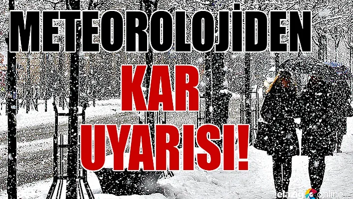 Meteorolojiden 5 il için kar uyarısı