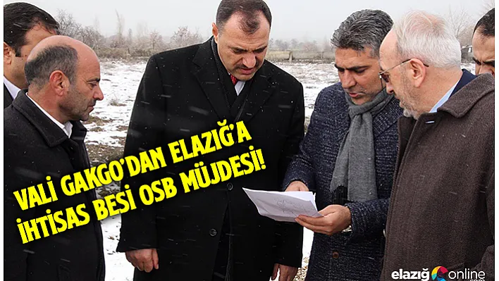 Vali Kaldırım: 'İhtisas Besi OSB Elazığ'ımıza hayırlı olsun'
