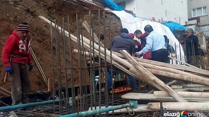 Kalıp demirlerinin altında kalan işçi yaralandı