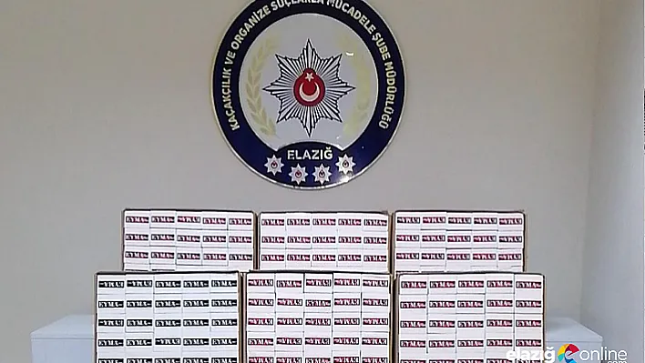 Elazığ'da 100 bin adet makaron ele geçirildi