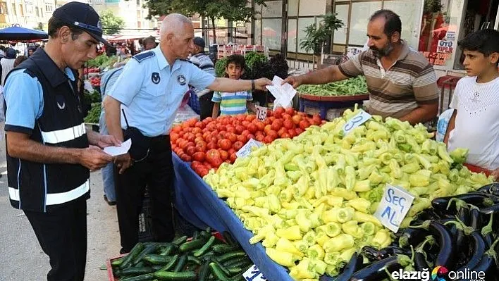 Zabıta ekiplerinden pazar denetimi