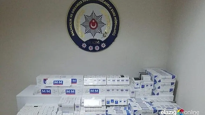 Elazığ'da 3 bin 200 paket kaçak sigara ele geçirildi