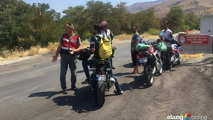 Elazığ'da jandarmadan motosiklet denetimi