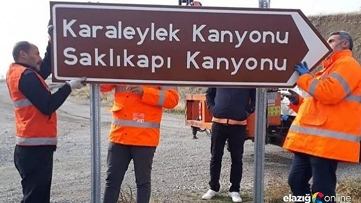 Yeni Keşif Kanyonlar için yön tabelası asılmaya başlandı