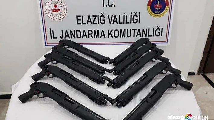 Elazığ'da 10 adet pompalı tüfek ele geçirildi