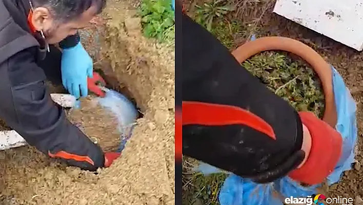 Operasyon yapan polis, yanan sobada uyuşturucu ele geçirdi