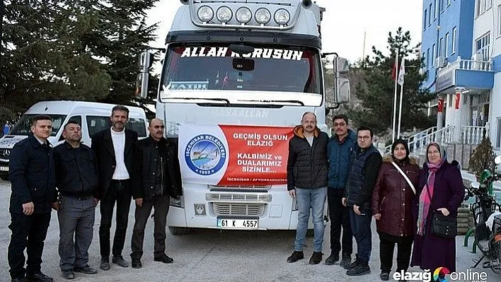 Afyonkarahisar'dan Elazığ'a yardım tırı yola çıktı