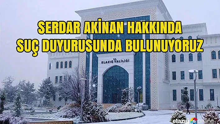 Elazığ Valiliği Açıkladı