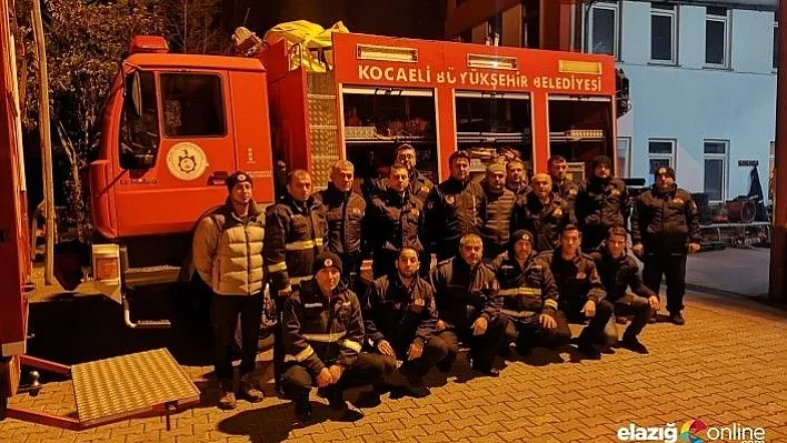 Kocaeli'de ekipler Elazığ'daki deprem için seferber oldu