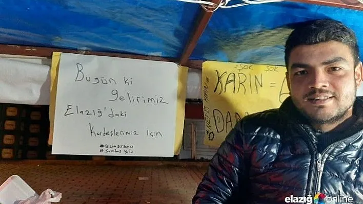 Seyyar satıcı tezgahını Elazığ için açtı