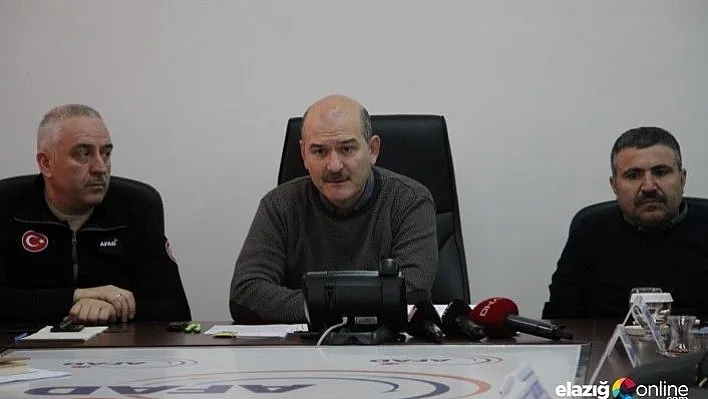 Bakan Soylu: &quotElazığ ve Malatya'ya kamu yardım miktarı 458 milyon lira&quot
